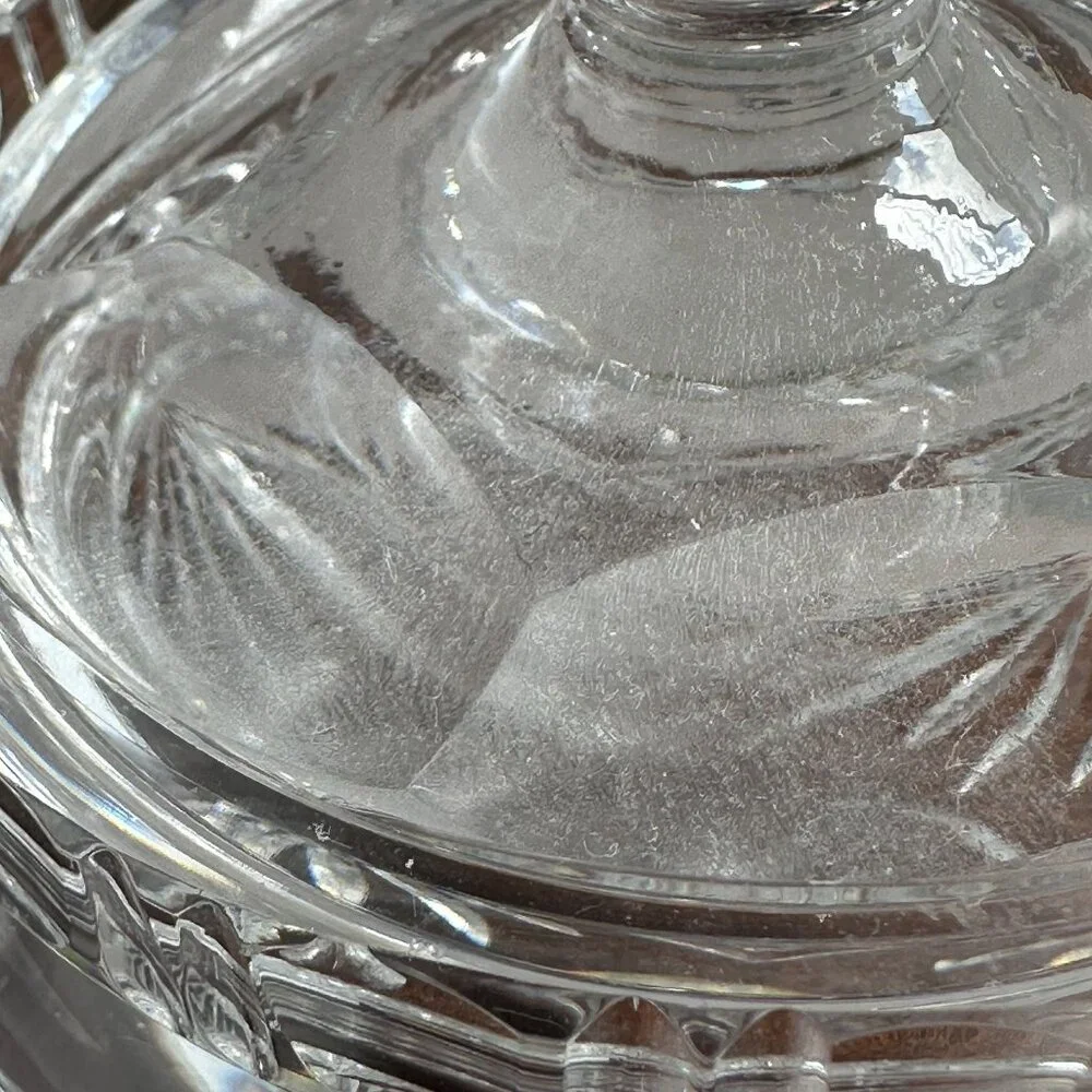Vintage Cut Crystal Candy Jar with Lid